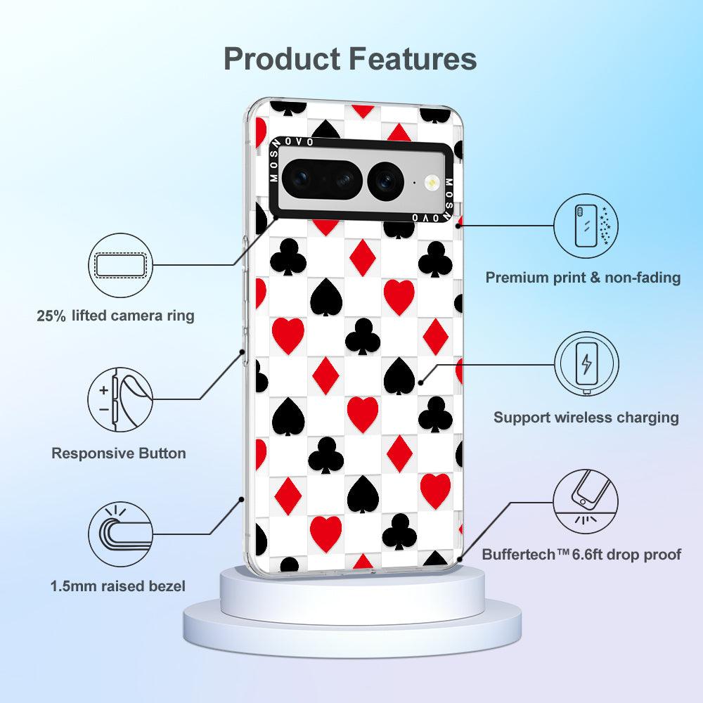 Checker Poker Phone Case - Google Pixel 7 Pro Case - MOSNOVO