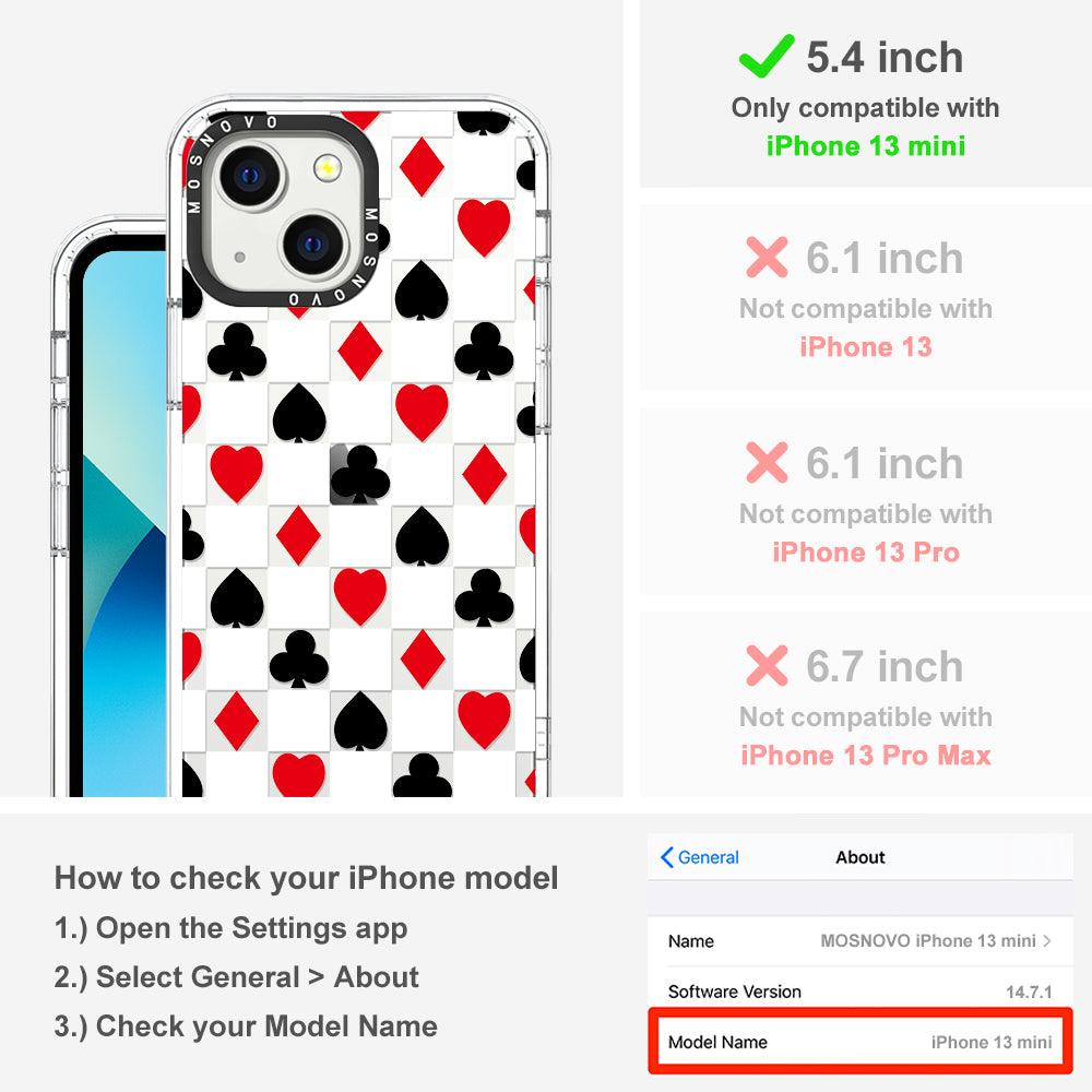 Checker Poker Phone Case - iPhone 13 Mini Case - MOSNOVO