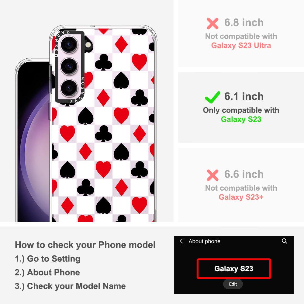 Checker Poker Phone Case - Samsung Galaxy S23 Case - MOSNOVO