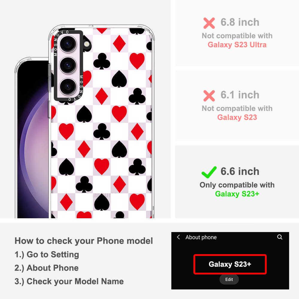 Checker Poker Phone Case - Samsung Galaxy S23 Plus Case - MOSNOVO