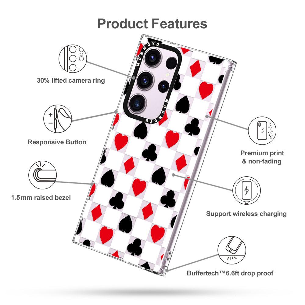 Checker Poker Phone Case - Samsung Galaxy S23 Ultra Case - MOSNOVO