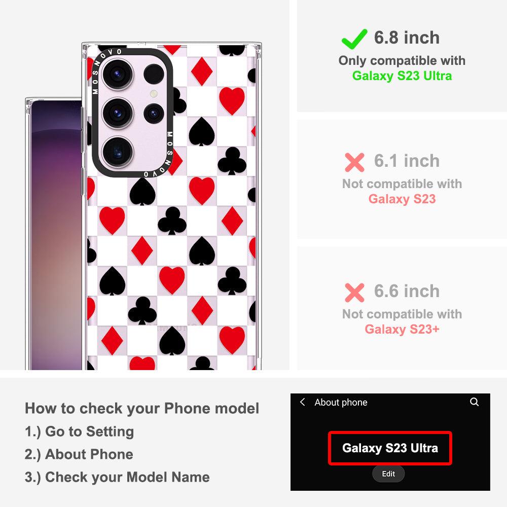 Checker Poker Phone Case - Samsung Galaxy S23 Ultra Case - MOSNOVO