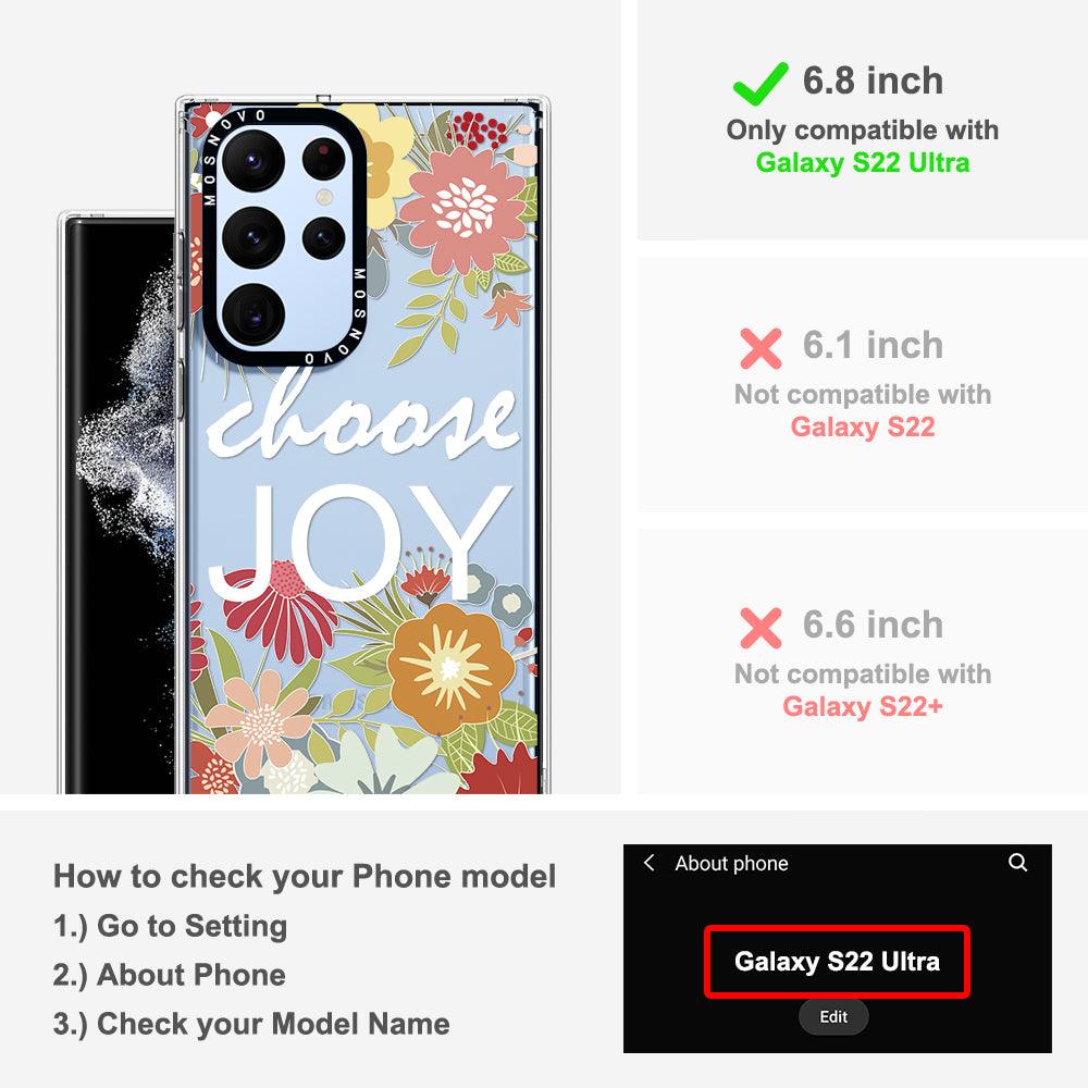 Choose Joy Phone Case - Samsung Galaxy S22 Ultra Case - MOSNOVO