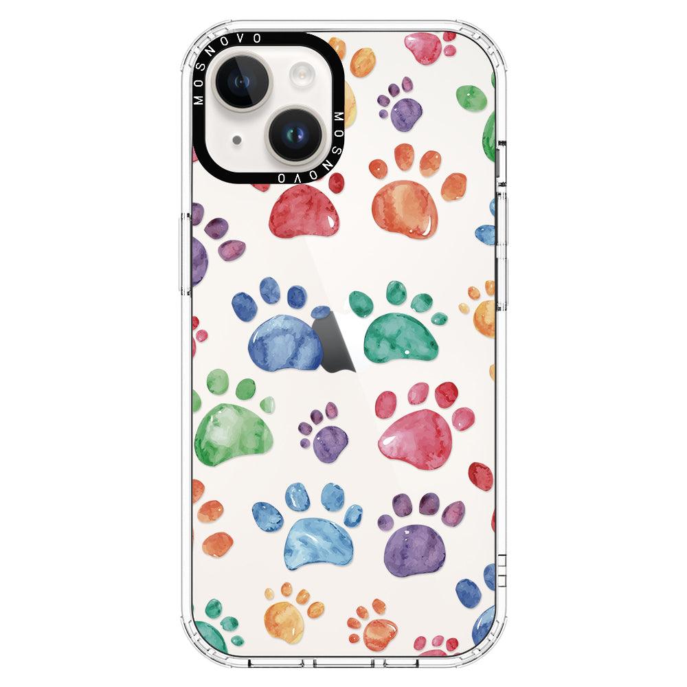 Colorful Paw Phone Case - iPhone 14 Plus Case - MOSNOVO