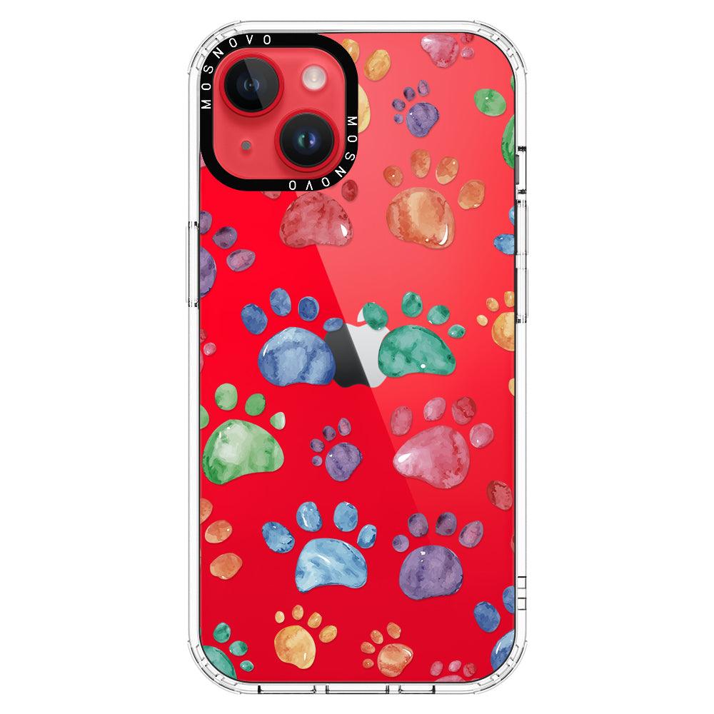 Colorful Paw Phone Case - iPhone 14 Plus Case - MOSNOVO