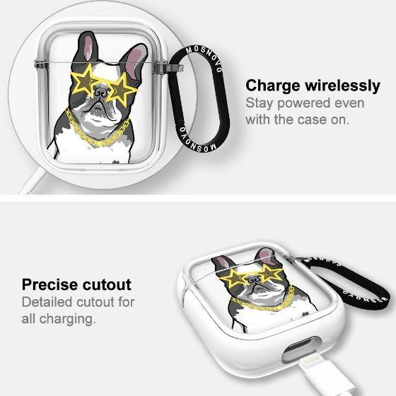 Cool French Bulldog AirPods 1/2 Case - MOSNOVO