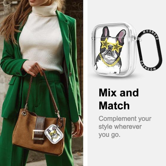 Cool French Bulldog AirPods 1/2 Case - MOSNOVO