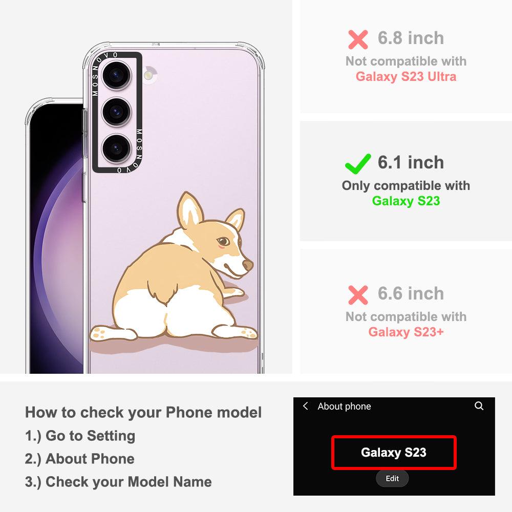 Corgi Butt Phone Case - Samsung Galaxy S23 Case - MOSNOVO