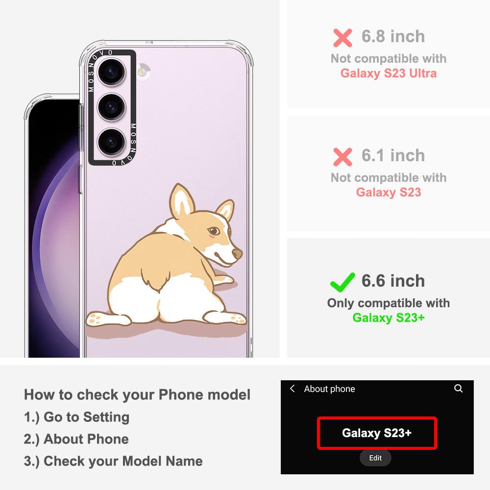 Corgi Butt Phone Case - Samsung Galaxy S23 Plus Case - MOSNOVO