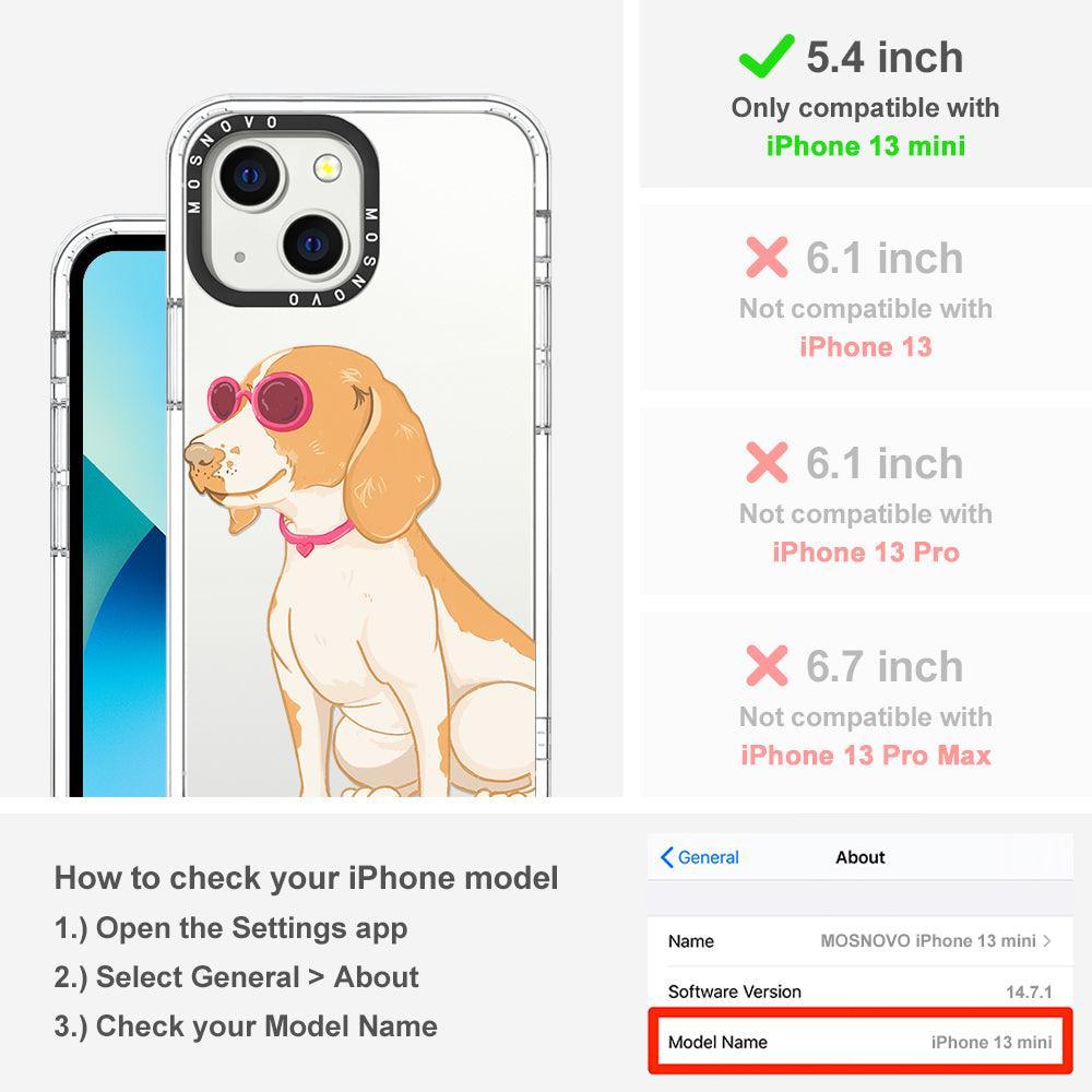 Cute Beagle Phone Case - iPhone 13 Mini Case - MOSNOVO