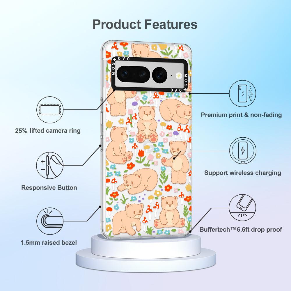 Cute Bear Phone Case - Google Pixel 7 Pro Case - MOSNOVO