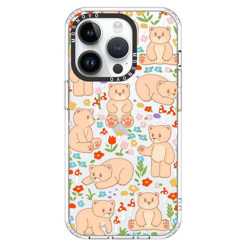 Cute Bear Phone Case - iPhone 14 Pro Case - MOSNOVO