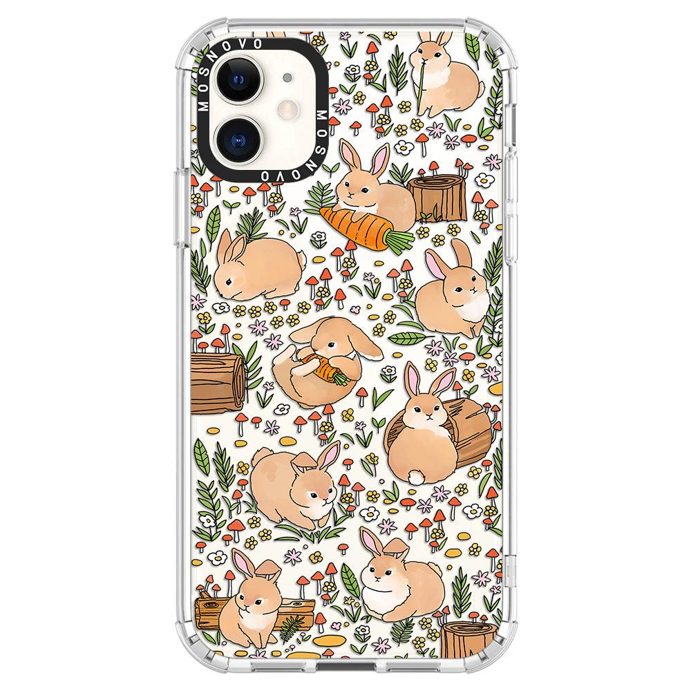 Cute Bunny Garden Phone Case - iPhone 11 Case