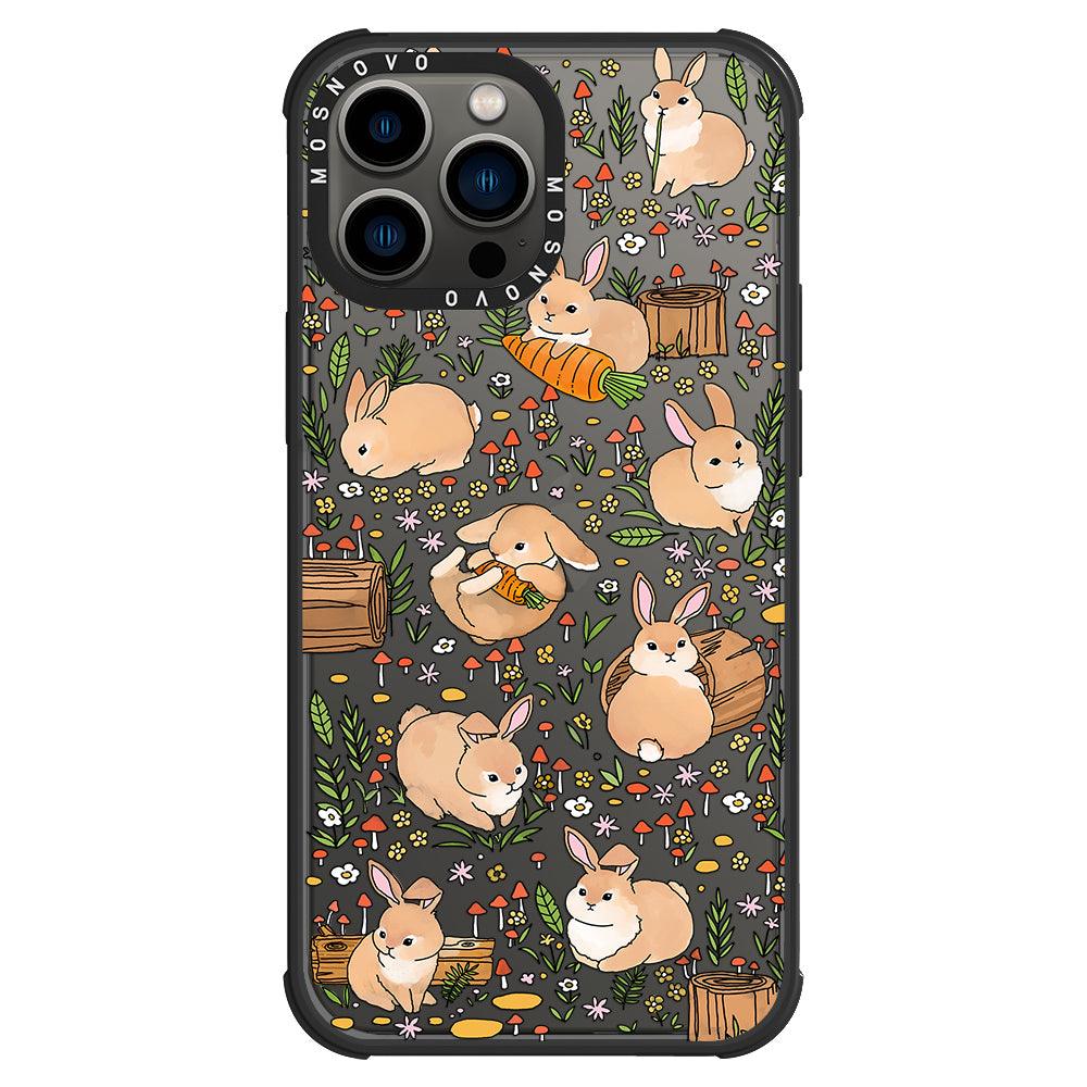 Cute Bunny Garden Phone Case - iPhone 13 Pro Max Case - MOSNOVO