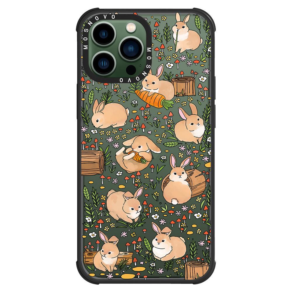 Cute Bunny Garden Phone Case - iPhone 13 Pro Max Case - MOSNOVO