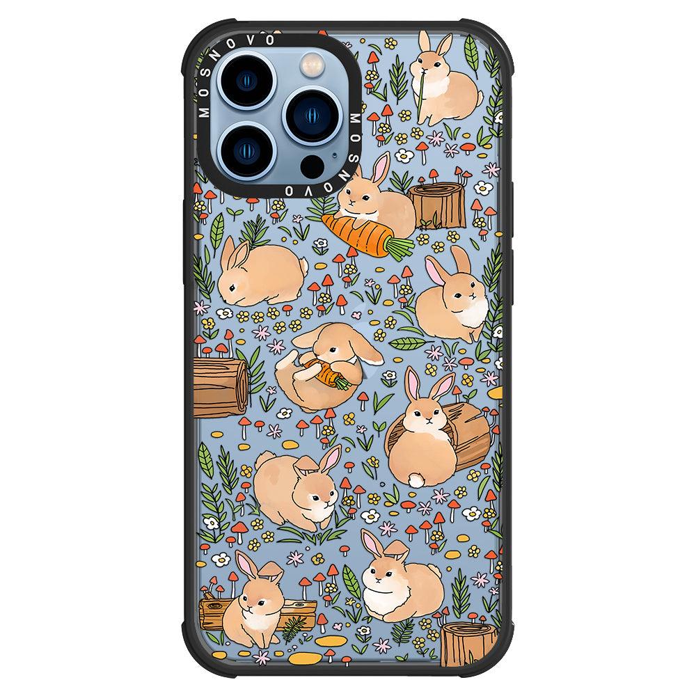 Cute Bunny Garden Phone Case - iPhone 13 Pro Max Case - MOSNOVO