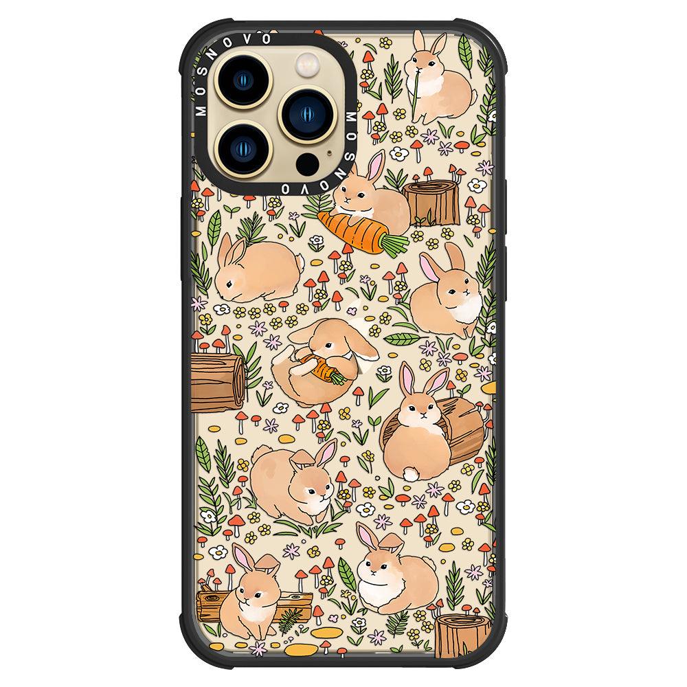 Cute Bunny Garden Phone Case - iPhone 13 Pro Max Case - MOSNOVO