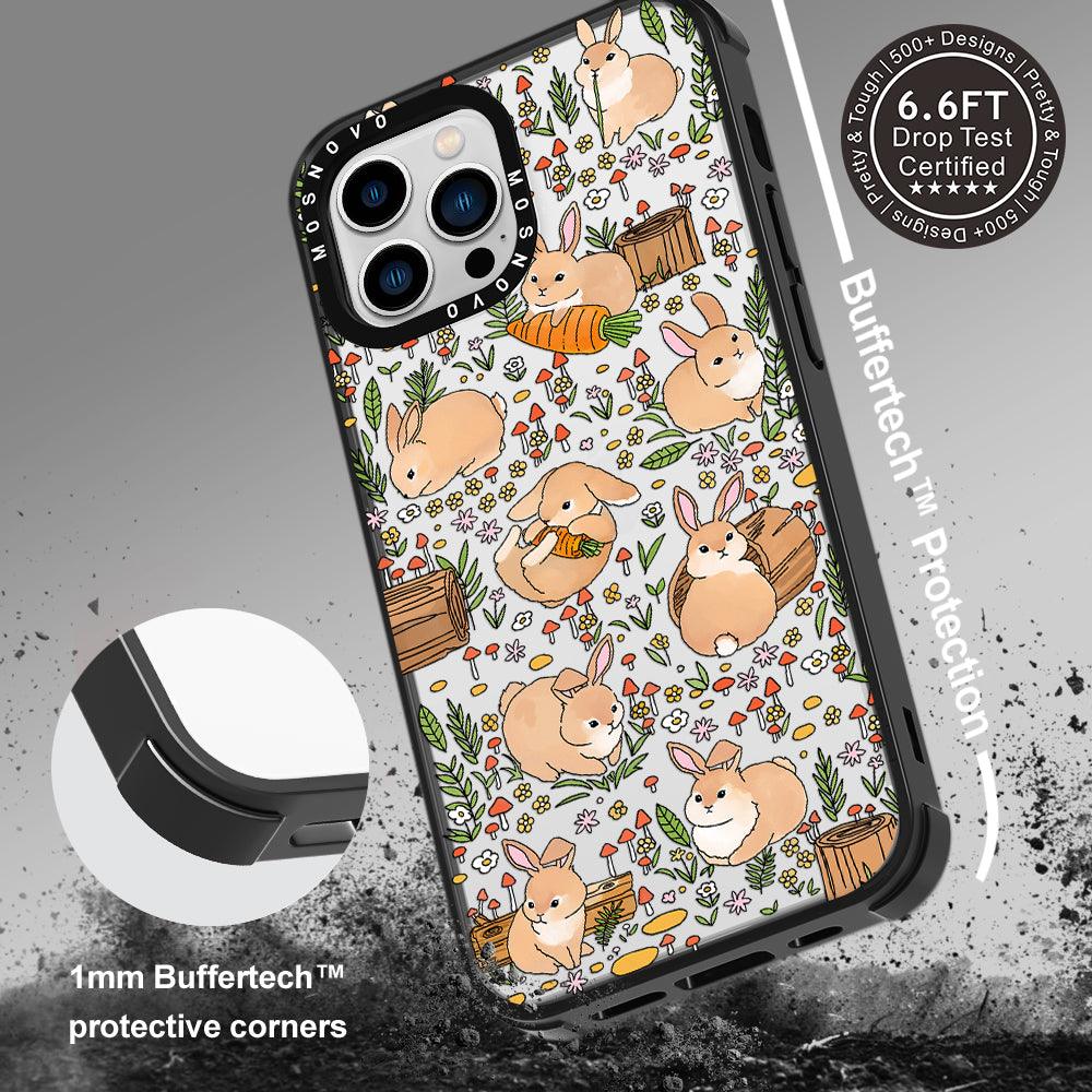 Cute Bunny Garden Phone Case - iPhone 13 Pro Max Case - MOSNOVO