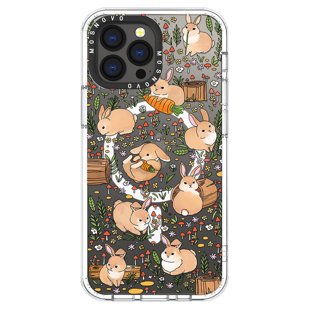 Cute Bunny Garden Phone Case - iPhone 13 Pro Max Case - MOSNOVO