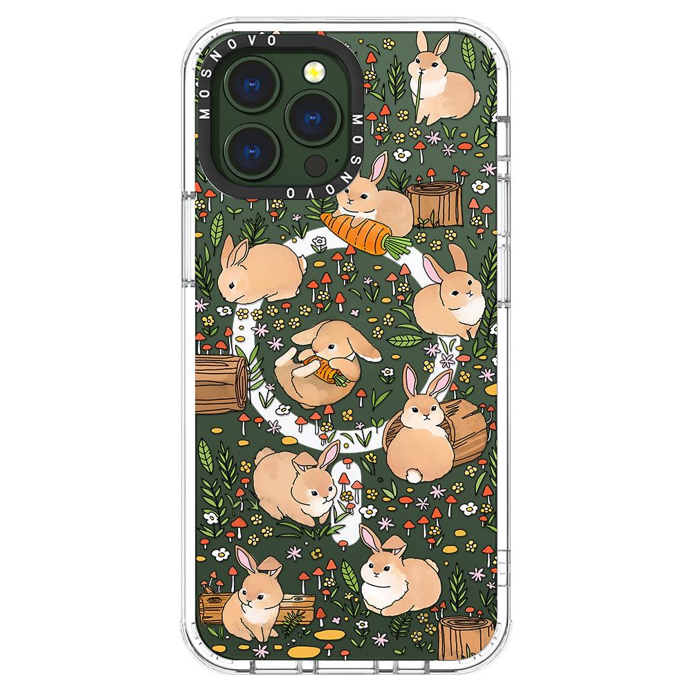 Cute Bunny Garden Phone Case - iPhone 13 Pro Max Case - MOSNOVO