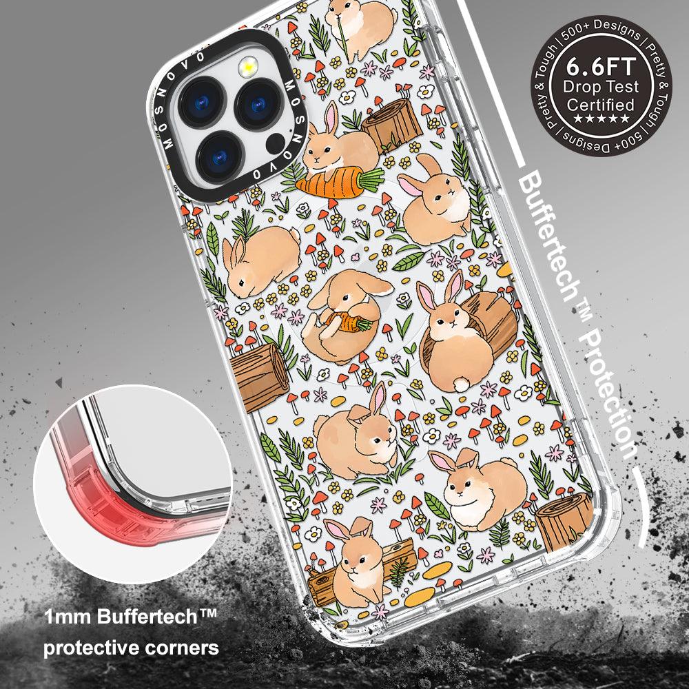 Cute Bunny Garden Phone Case - iPhone 13 Pro Max Case - MOSNOVO