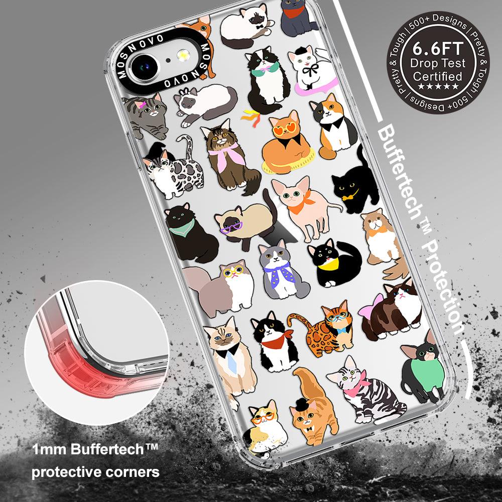 Cute Cat Phone Case - iPhone SE 2022 Case - MOSNOVO