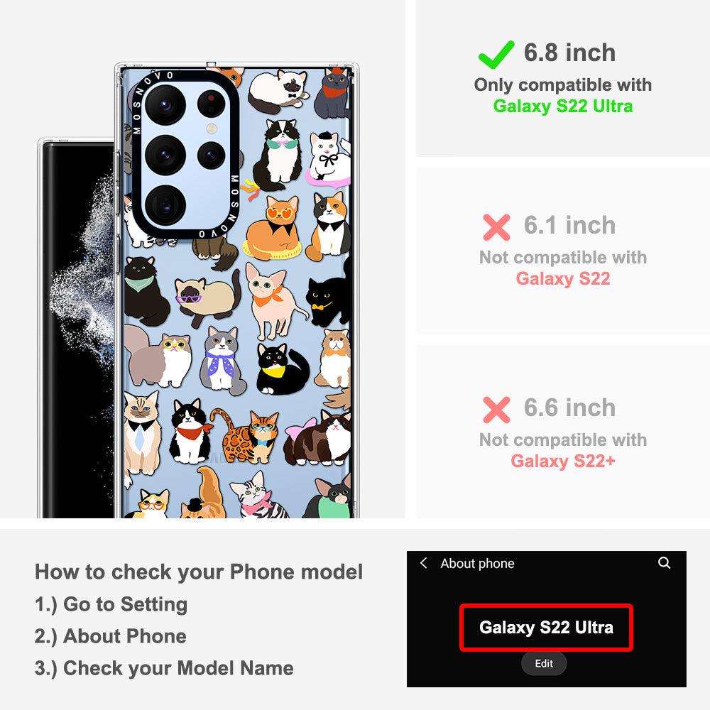 Cute Cats Phone Case - Samsung Galaxy S22 Ultra Case - MOSNOVO