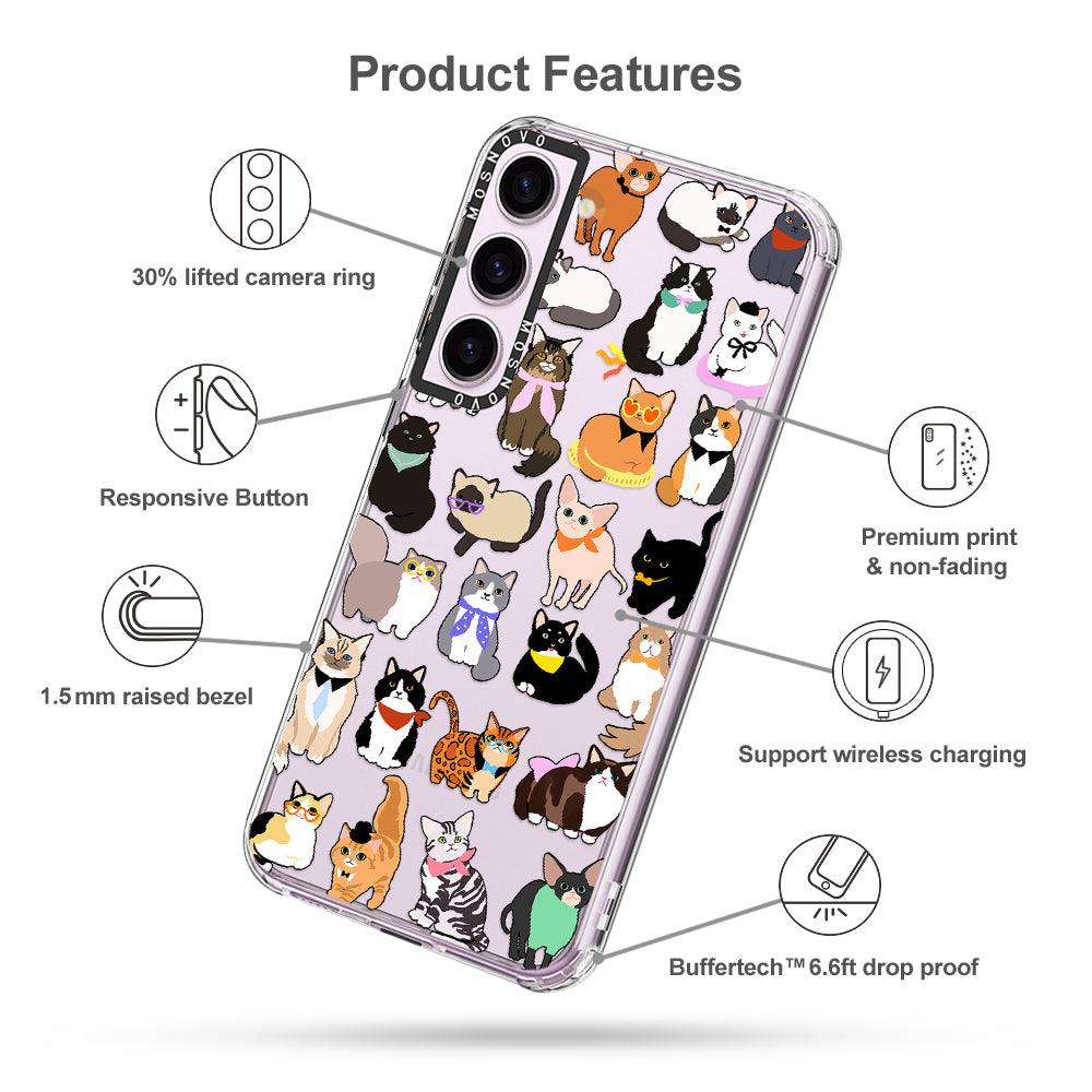 Cute Cats Phone Case - Samsung Galaxy S23 Case - MOSNOVO