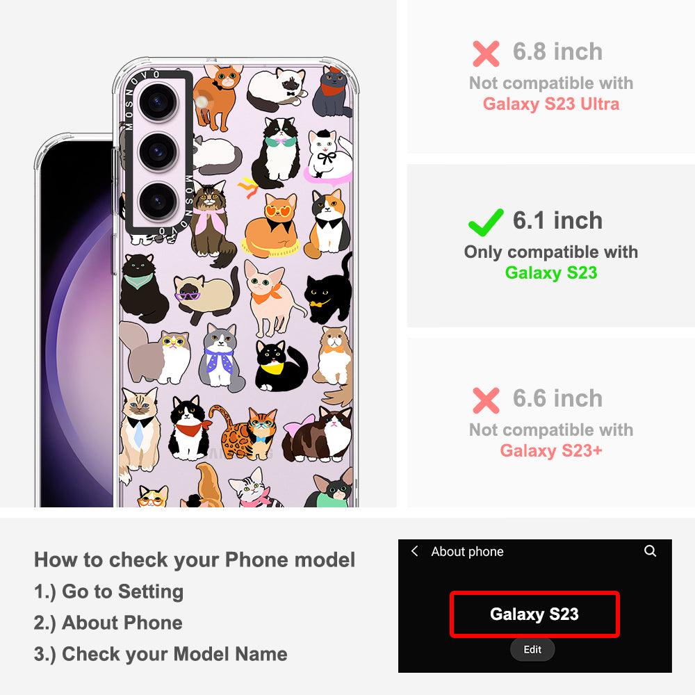 Cute Cats Phone Case - Samsung Galaxy S23 Case - MOSNOVO