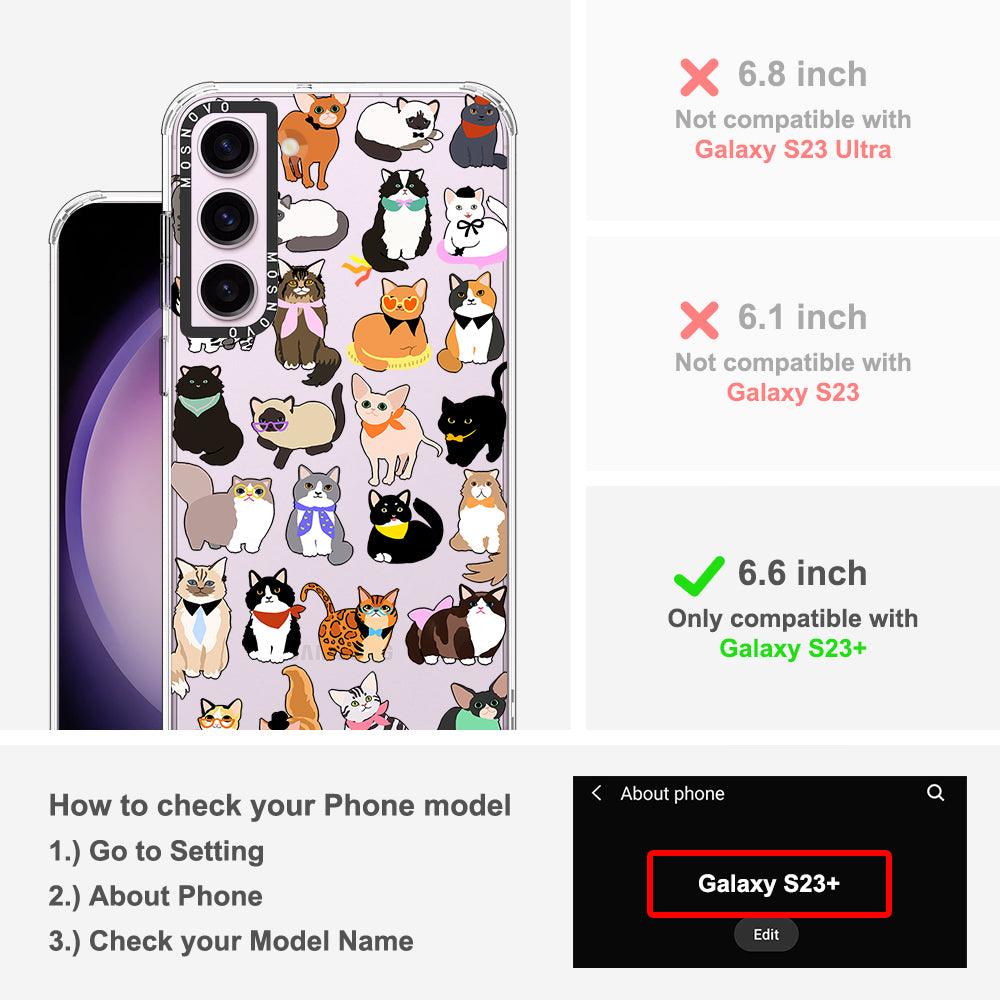 Cute Cats Phone Case - Samsung Galaxy S23 Plus Case - MOSNOVO
