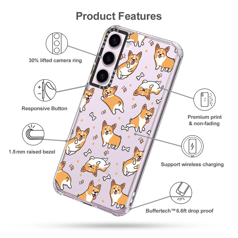 Cute Corgi Phone Case - Samsung Galaxy S23 Plus Case - MOSNOVO