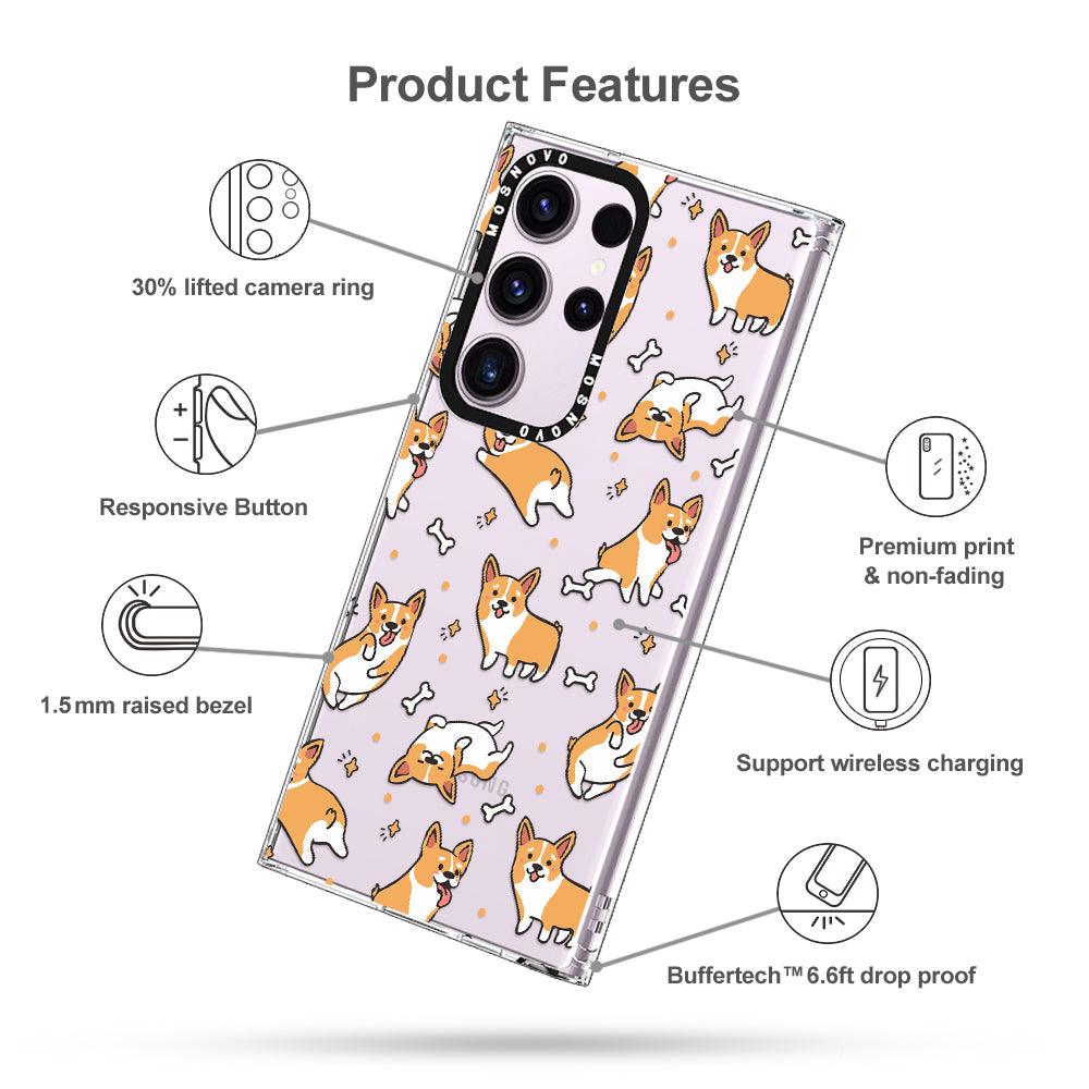 Cute Corgi Phone Case - Samsung Galaxy S23 Ultra Case - MOSNOVO