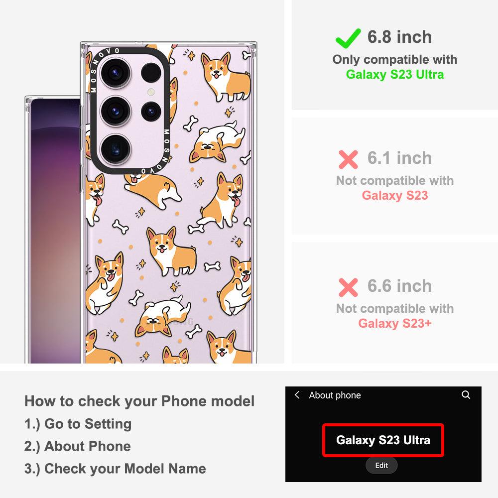 Cute Corgi Phone Case - Samsung Galaxy S23 Ultra Case - MOSNOVO