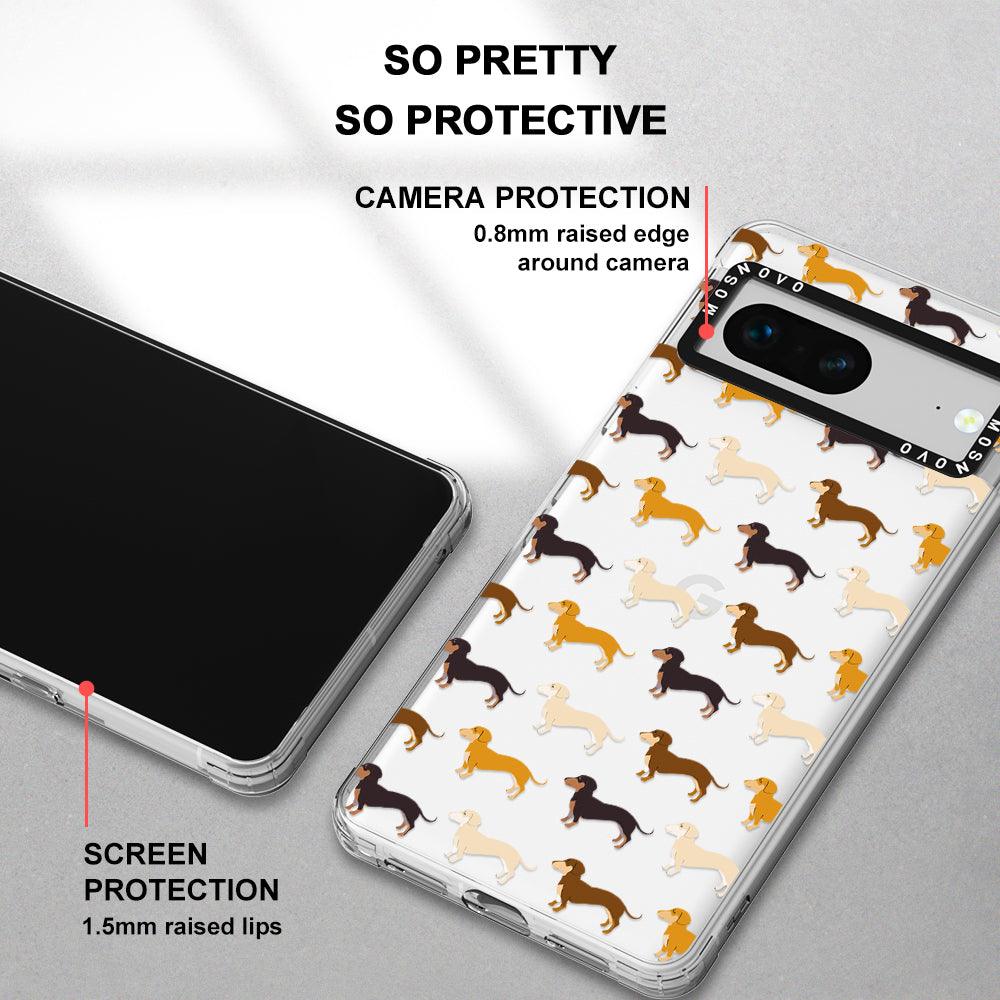 Cute Dachshund Phone Case - Google Pixel 7 Case - MOSNOVO