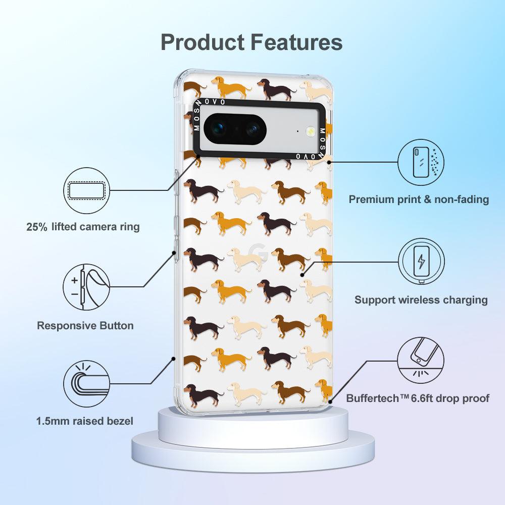 Cute Dachshund Phone Case - Google Pixel 7 Case - MOSNOVO