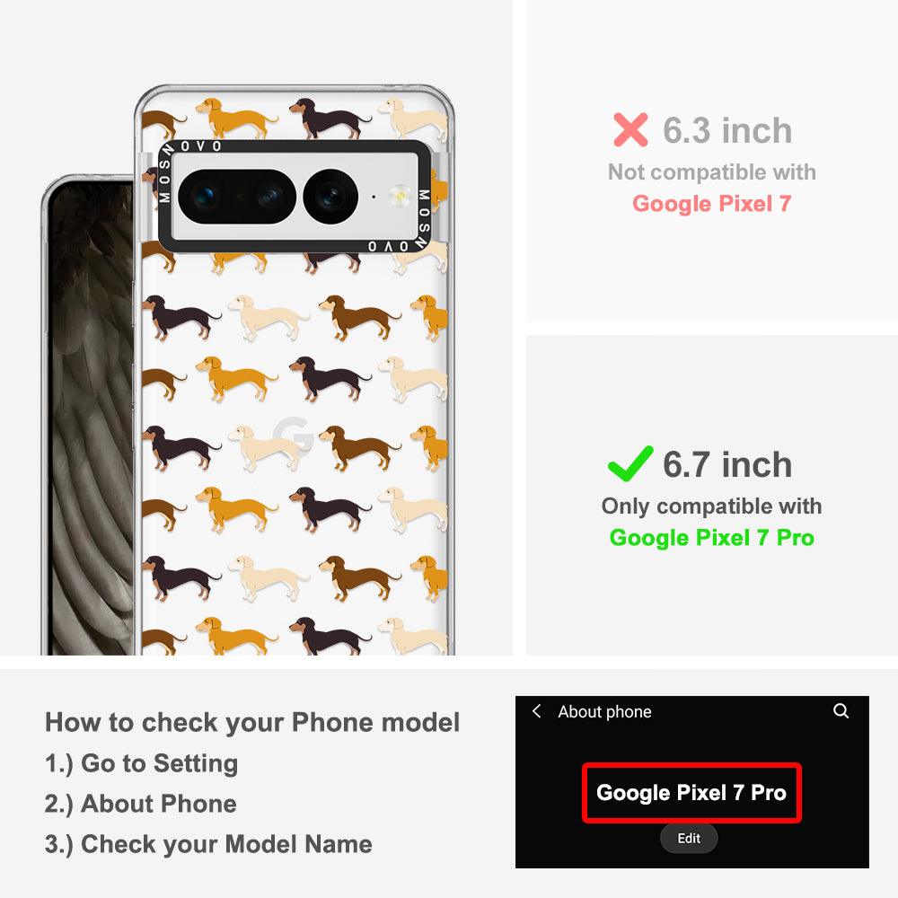 Cute Dachshund Phone Case - Google Pixel 7 Pro Case - MOSNOVO