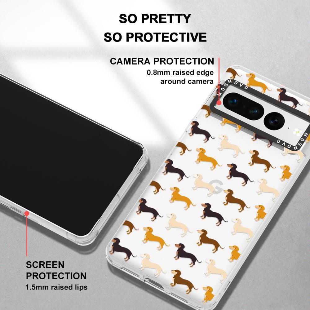 Cute Dachshund Phone Case - Google Pixel 7 Pro Case - MOSNOVO