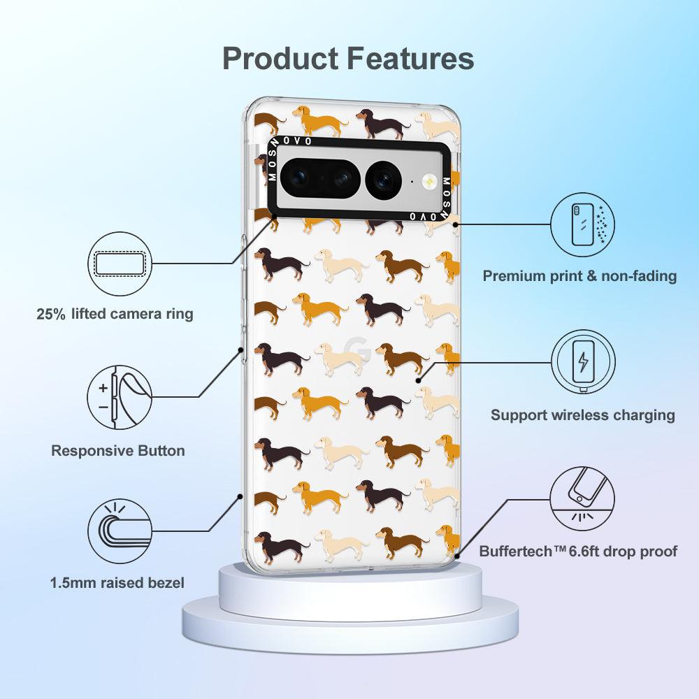 Cute Dachshund Phone Case - Google Pixel 7 Pro Case - MOSNOVO