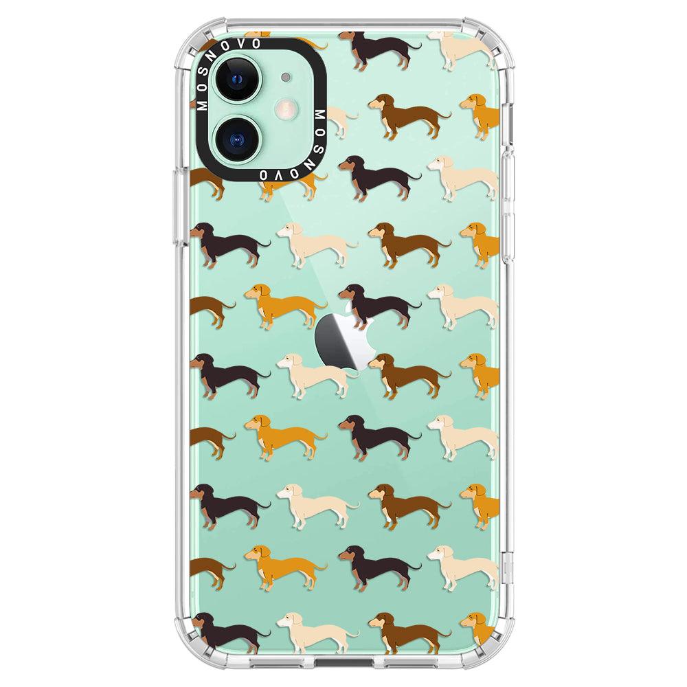 Cute Dachshund Phone Case - iPhone 11 Case - MOSNOVO