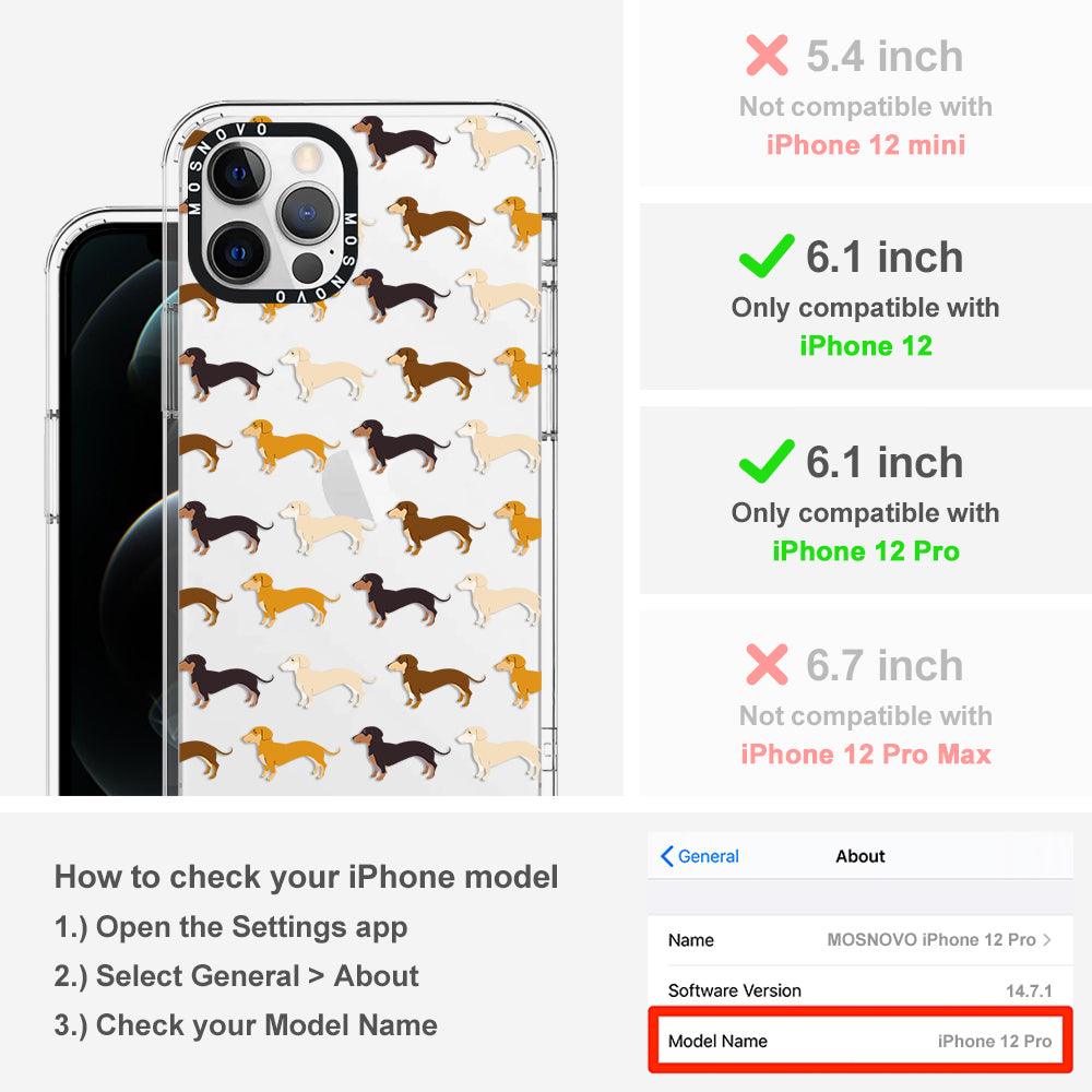 Cute Dachshund Phone Case - iPhone 12 Pro Case - MOSNOVO