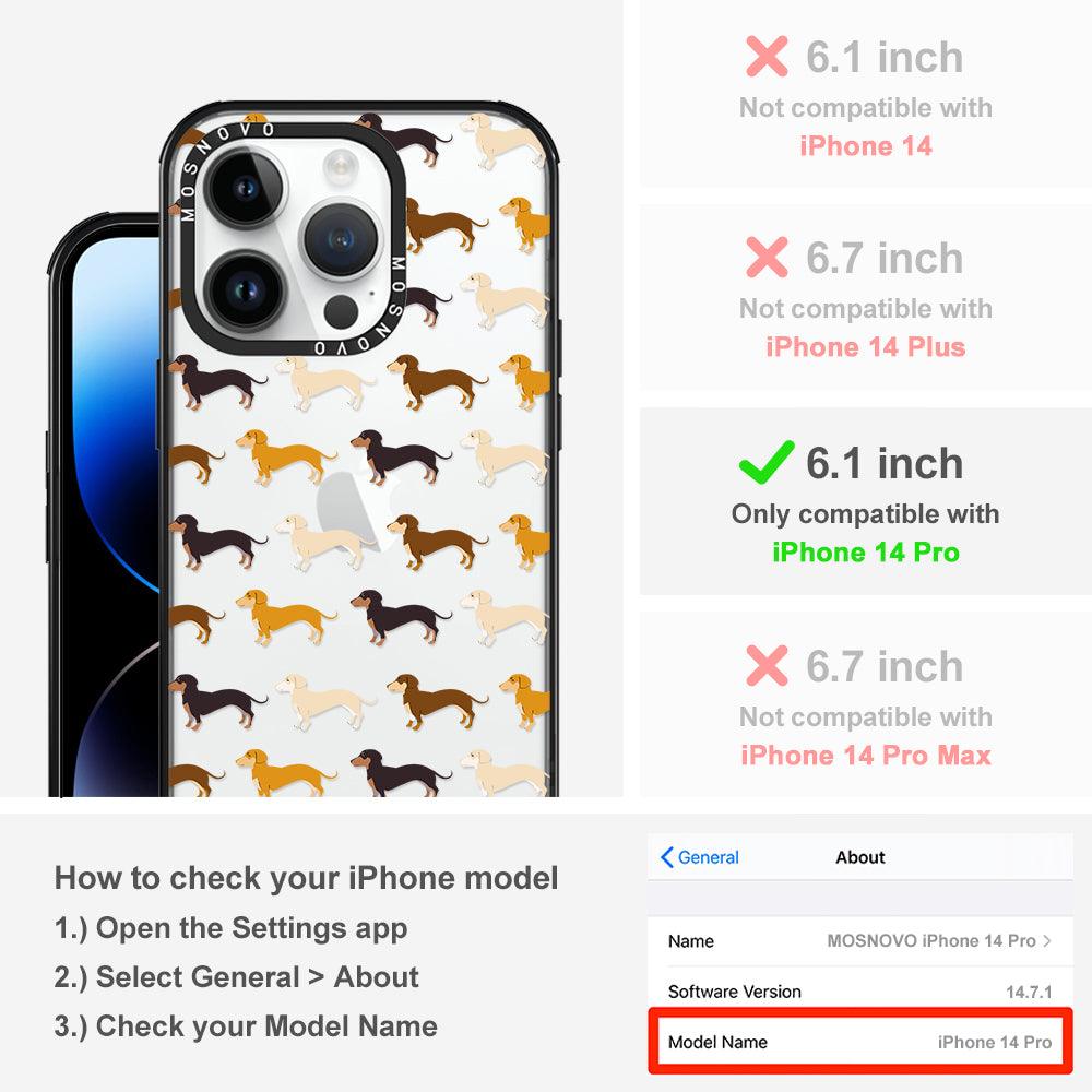 Cute Dachshund Phone Case - iPhone 14 Pro Case - MOSNOVO