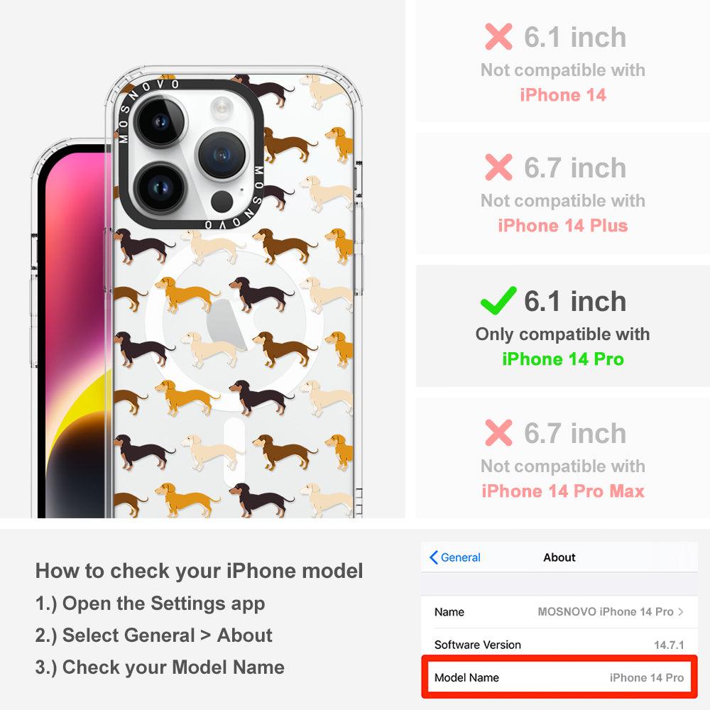 Cute Dachshund Phone Case - iPhone 14 Pro Case - MOSNOVO