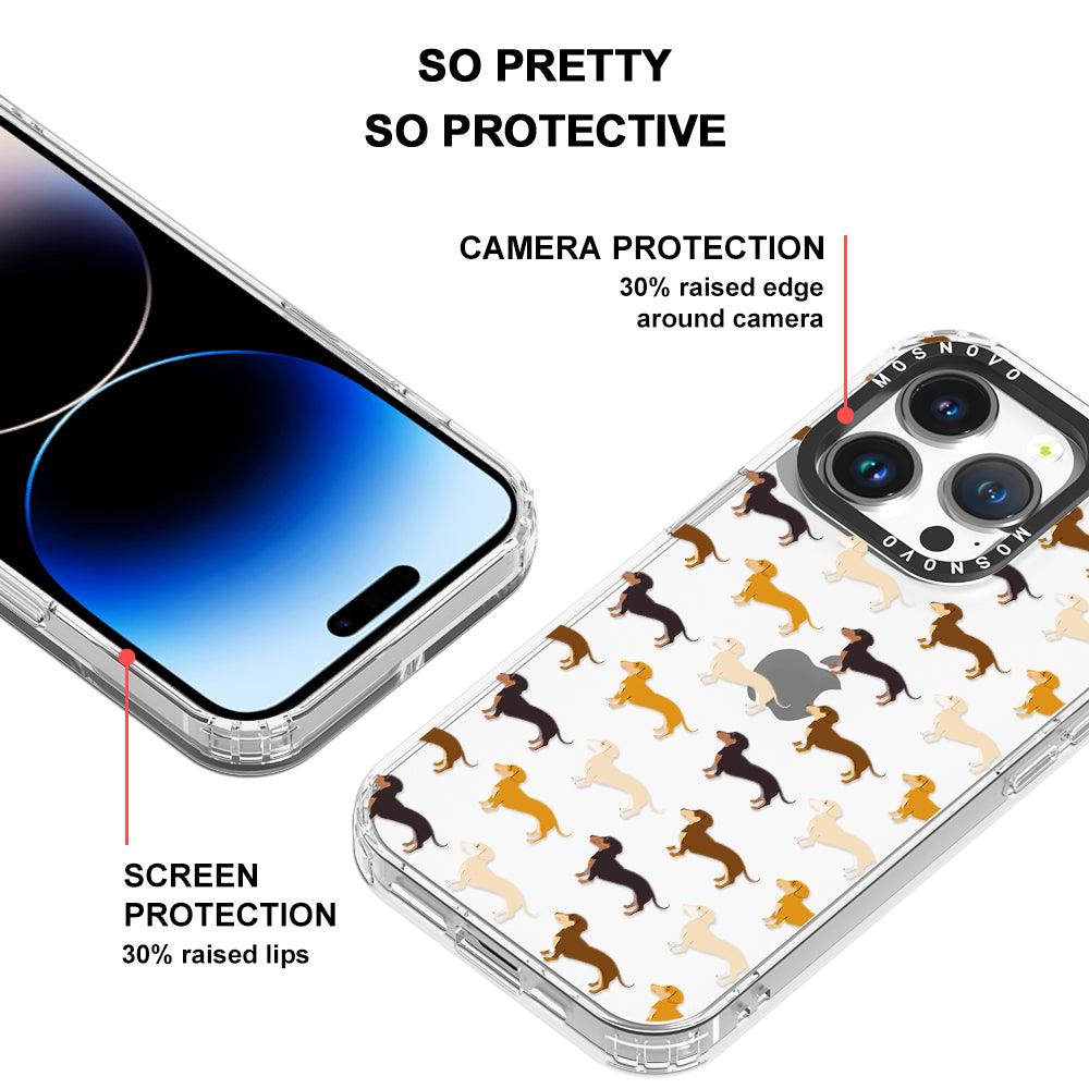 Cute Dachshund Phone Case - iPhone 14 Pro Case - MOSNOVO