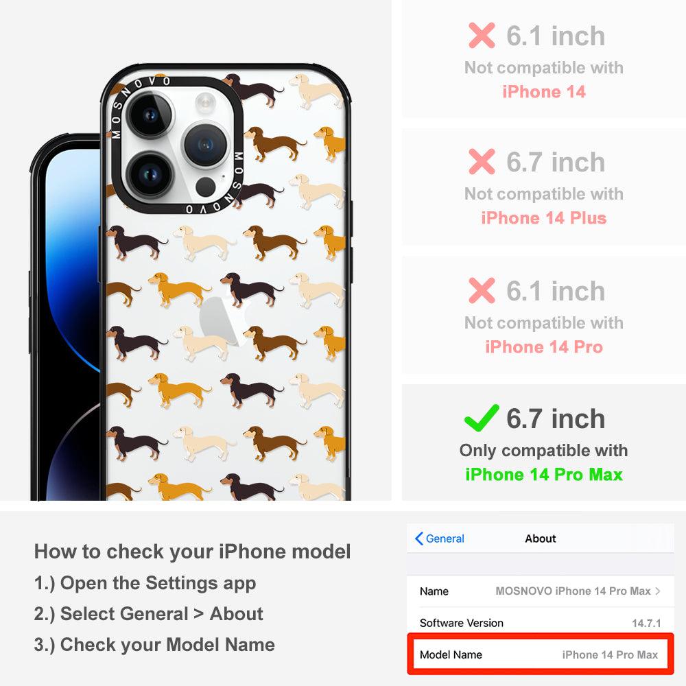 Cute Dachshund Phone Case - iPhone 14 Pro Max Case - MOSNOVO