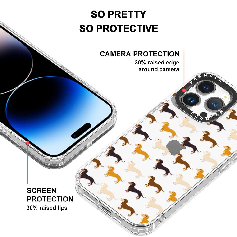 Cute Dachshund Phone Case - iPhone 14 Pro Max Case - MOSNOVO