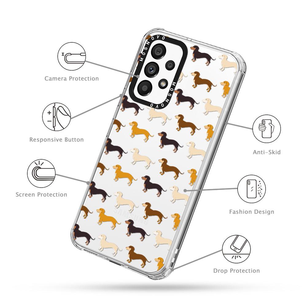 Cute Dachshund Phone Case - Samsung Galaxy A53 Case - MOSNOVO