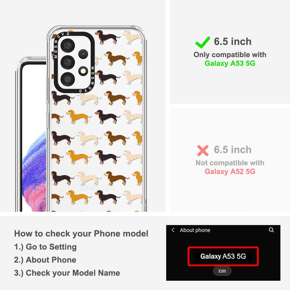 Cute Dachshund Phone Case - Samsung Galaxy A53 Case - MOSNOVO