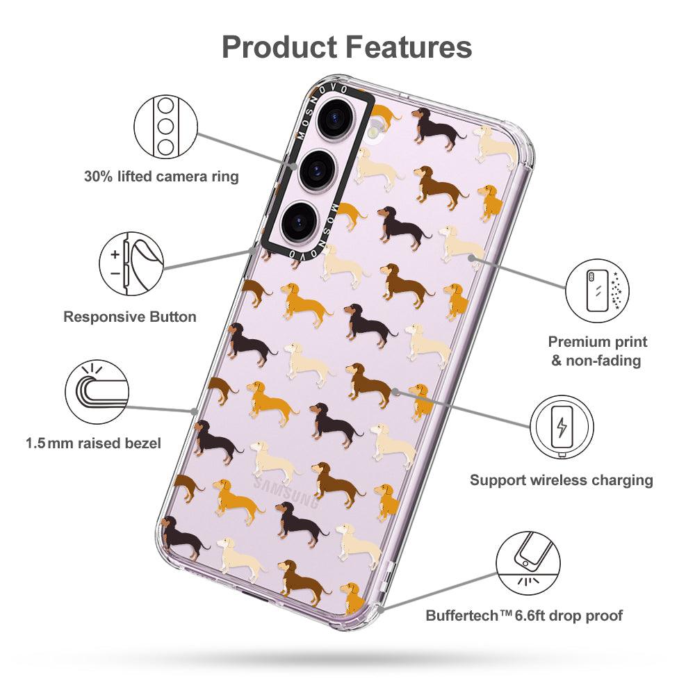 Cute Dachshund Phone Case - Samsung Galaxy S23 Case - MOSNOVO