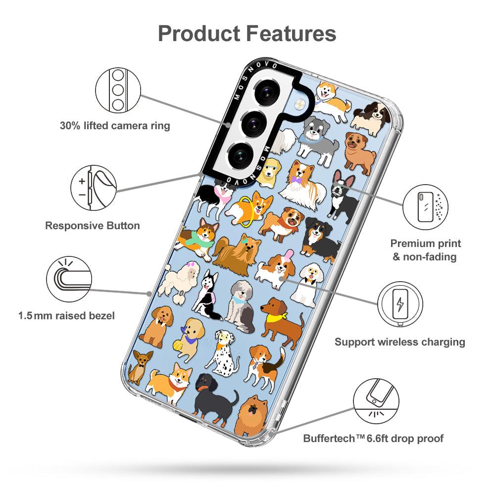 Cute Dogs Phone Case - Samsung Galaxy S22 Case - MOSNOVO