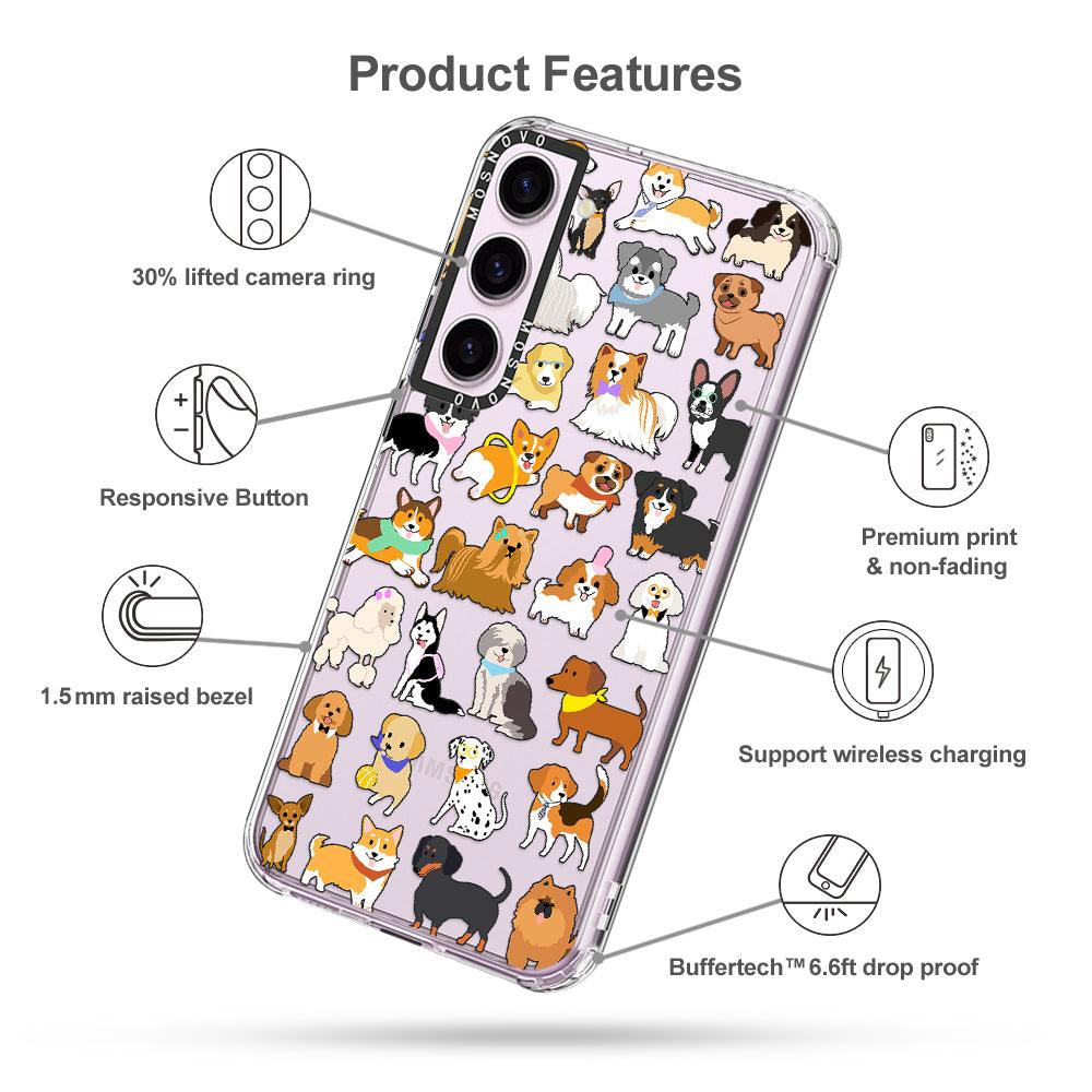 Cute Dogs Phone Case - Samsung Galaxy S23 Case - MOSNOVO